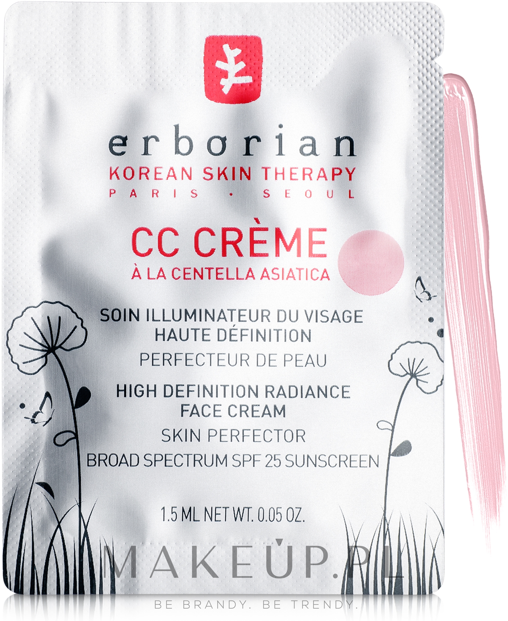 Krem CC - Erborian CC Cream High Definition Radiance Krem do twarzy SPF25 (próbka) — Zdjęcie Clair