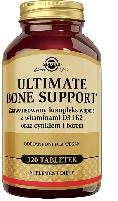 Suplement diety wspomagający układ kostny - Solgar Ultimate Bone Support Tablets — Zdjęcie N1