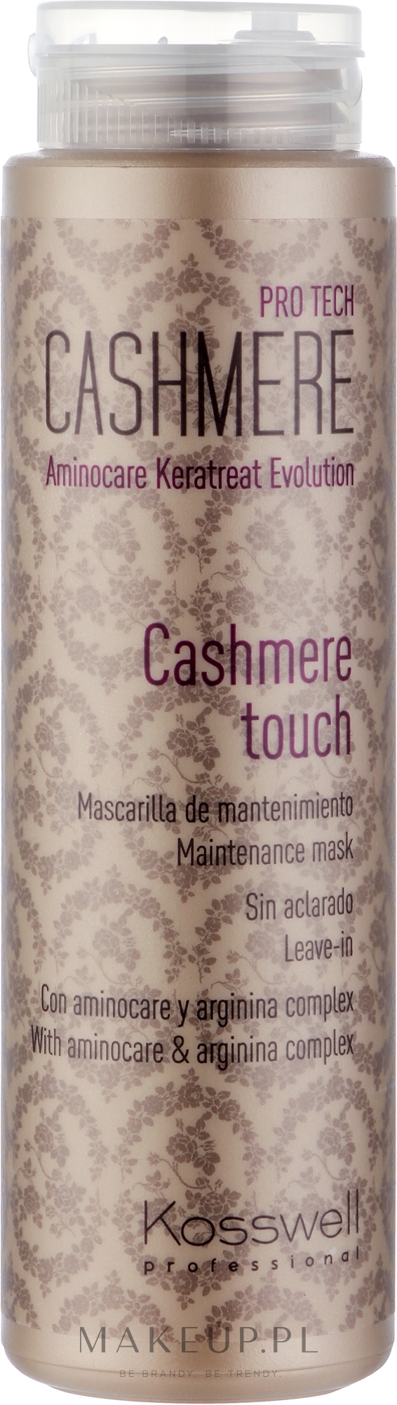 Maska wygładzająca włosy bez spłukiwania - Kosswell Professional Cashmere Touch — Zdjęcie 250 ml