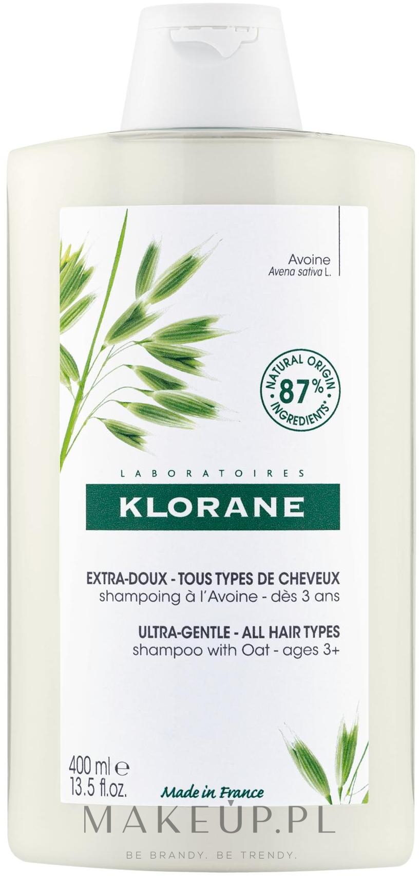 Delikatny szampon do włosów z mleczkiem owsianym - Klorane Gentle Shampoo With Oat Milk — Zdjęcie 400 ml