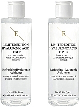 Zestaw - Eclat Skin London Limited Edition Refreshing Hyaluronic Acid Toner (f/toner/2x100ml) — Zdjęcie N1