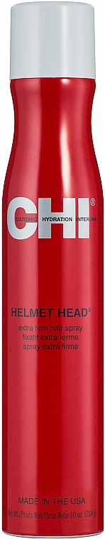 Lakier bardzo silnie usztywniający włosy - CHI Helmet Head Extra Firm Hair Spray