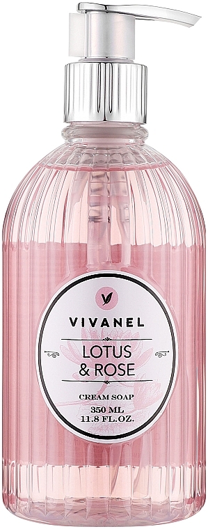 Vivian Gray Vivanel Lotus & Rose Cream Soap - Kremowe mydło w płynie Lotos i róża — Zdjęcie N1