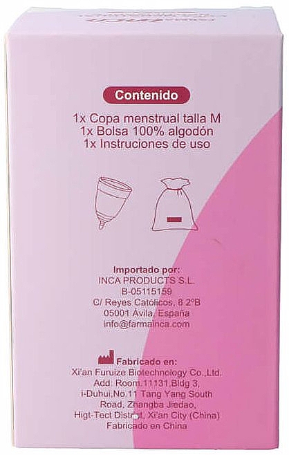 Kubeczek menstruacyjny, średni, różowy - Inca Farma Menstrual Cup Medium — Zdjęcie N3