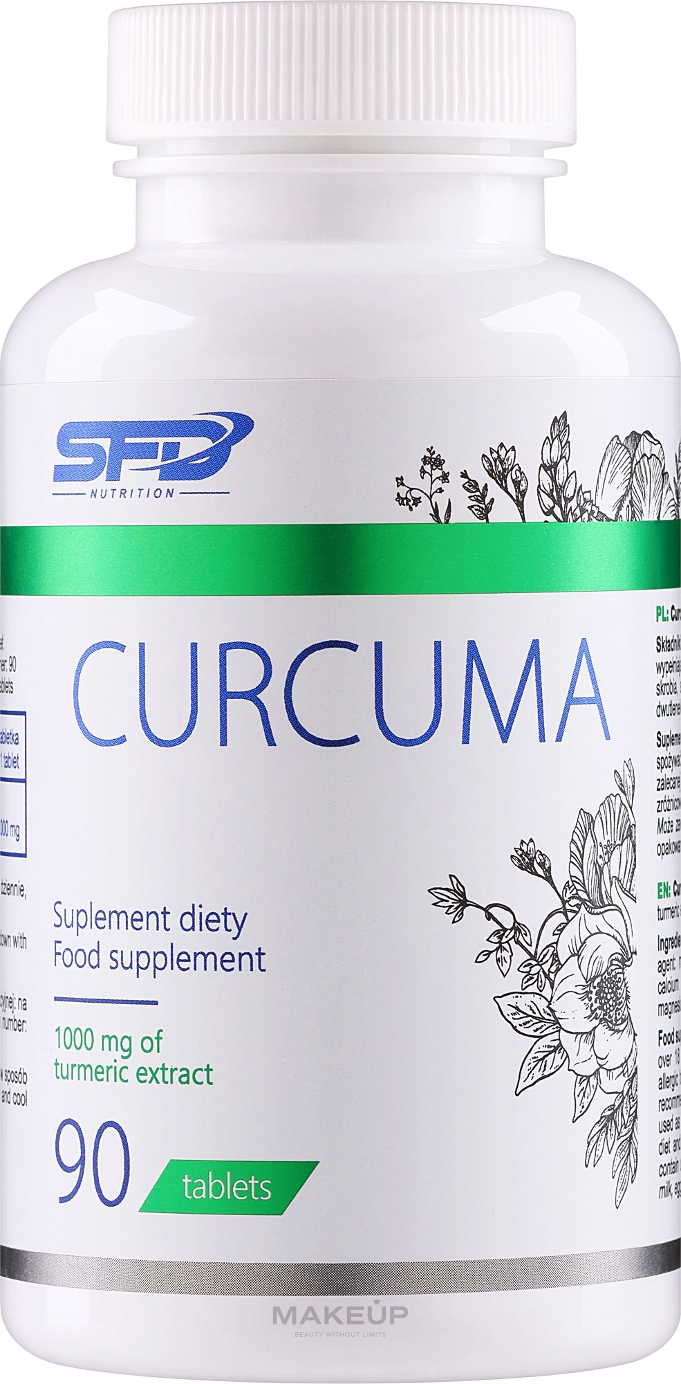 Suplement diety Kurkuma - SFD Nutrition Curcuma 1000 mg — Zdjęcie 90 szt.