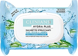 PREZENT! Chusteczki nawilżane do twarzy - Clinians Hydra Plus Facial Cleansing Wipes With Minerals And White Tea Basic System — Zdjęcie N1