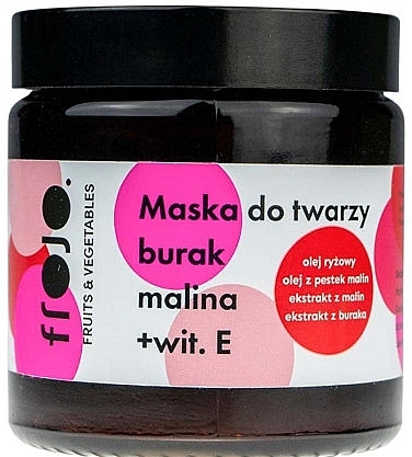 Maska do twarzy Burak, malina + wit. E - La-Le Frojo — Zdjęcie N1