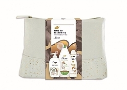 Zestaw - Dove Favorites Beauty Bags Time To Restoring (h/wash/250ml + deo/150ml +sh/gel/225ml + bag) — Zdjęcie N1