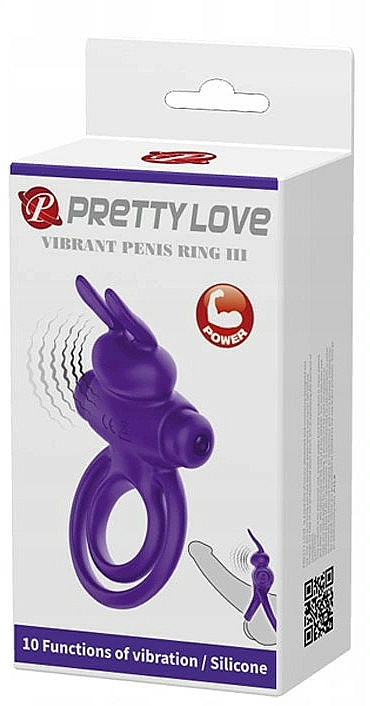 Pierścień wibracyjny, fioletowy - Baile Pretty Love Vibrant Penis Ring — Zdjęcie N1