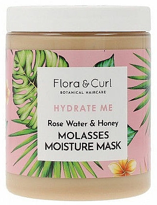 Nawilżająca maska do włosów z olejem kokosowym - Flora & Curl Hydrate Me Rose Water & Honey Moisture Mask — Zdjęcie N1