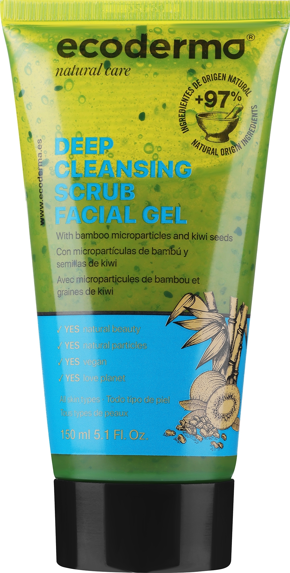 Peeling do twarzy w żelu - Ecoderma Deep Cleansing Facial Scrub Gel — Zdjęcie 150 ml