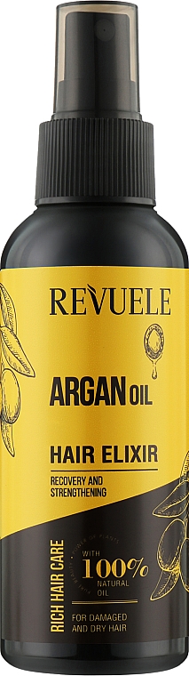 Eliksir do włosów z olejkiem arganowym - Revuele Argan Oil Active Hair Elixir — Zdjęcie N1