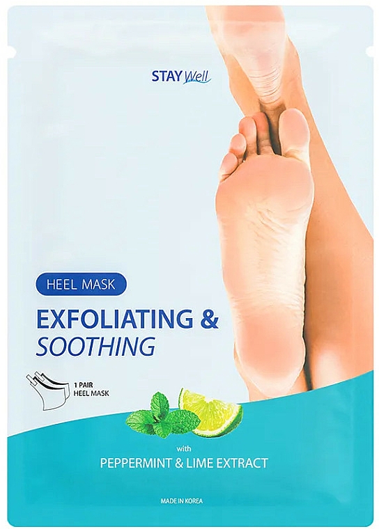Zmiękczająca maseczka regenerująca do złuszczania skóry pięt - Stay Well Exfoliating & Soothing Heel Mask — Zdjęcie N1