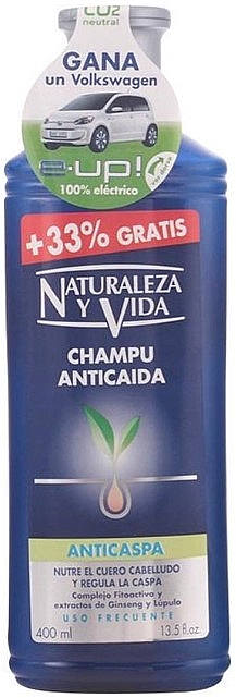 Przeciwłupieżowy szampon przeciw wypadaniu włosów - Naturaleza y Vida Anti Hair Loss Anti-Dandruff Shampoo — Zdjęcie N1