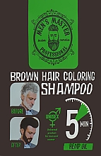 Szampon koloryzujący do włosów maskujący siwe włosy - Men's Master Brown Hair Coloring Shampoo — Zdjęcie N2