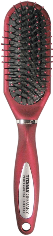 Masująca szczotka do włosów, czerwona 23,5 cm - Titania Salon Professional