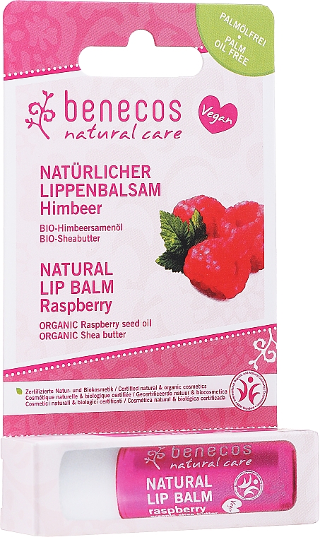 Balsam do ust Malina - Benecos Natural Raspberry Lip Balm — Zdjęcie N2