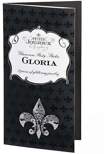 Komplet zdobiony kryształkami na klatkę piersiową i pępek, czarny - Petits Joujoux Gloria Set Black — Zdjęcie N2