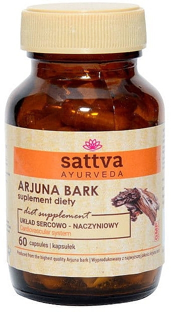 Suplement diety zawierający ekstrakt z arjuny - Sattva Ayurveda Arjuna Extract Supplement — Zdjęcie N1
