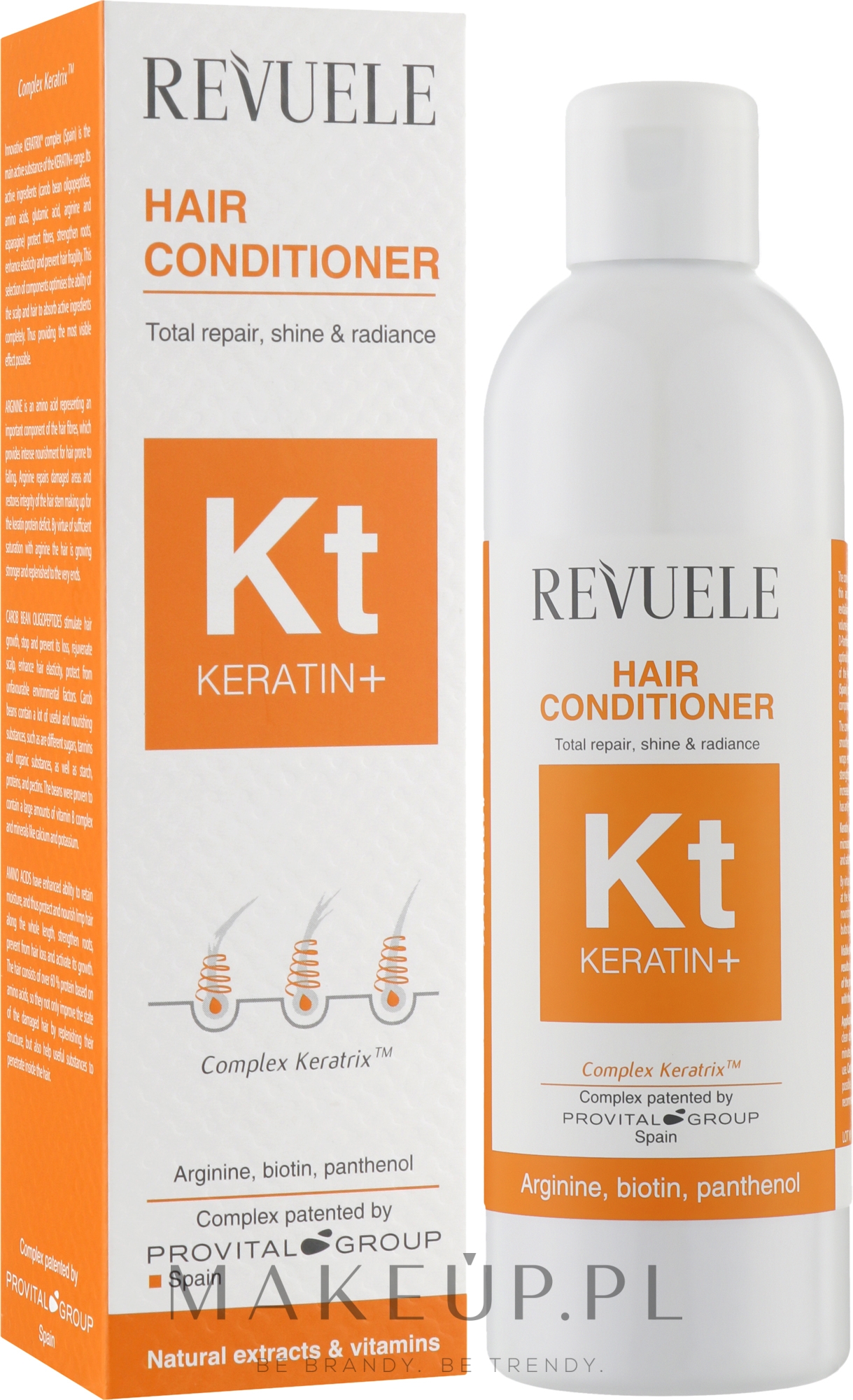 Odbudowujący balsam-odżywka do włosów - Revuele Keratin+ Hair Balm Conditioner — Zdjęcie 200 ml