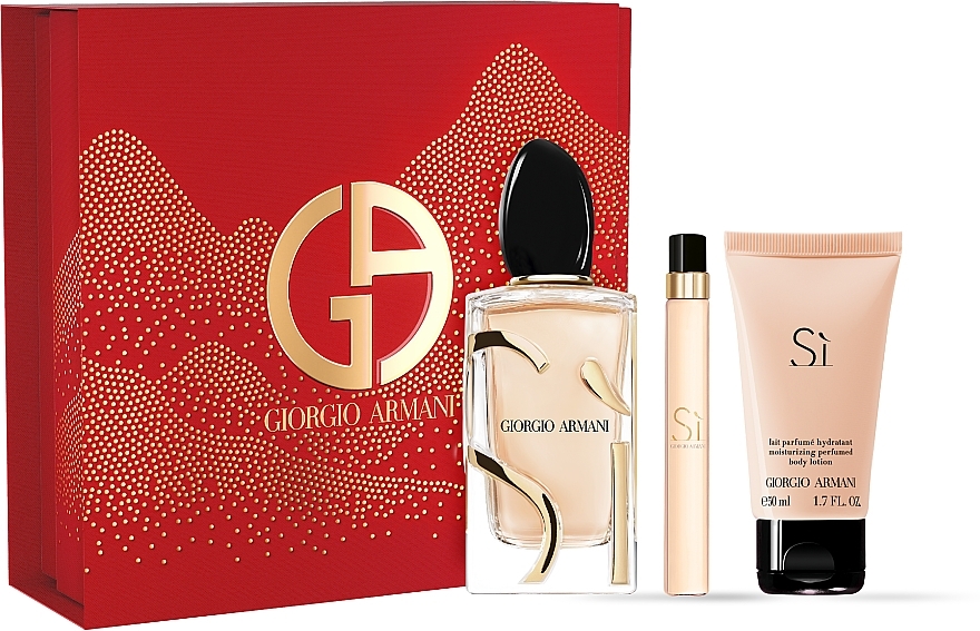 Giorgio Armani Si - Zestaw (edp/100ml + b/lot/50ml + edp/10ml) — Zdjęcie N1