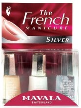 Kup Zestaw do prawdziwego francuskiego manicure Srebrny szpon - Mavala Kit Natural French Silver (nail/2x5ml + dry/5ml)