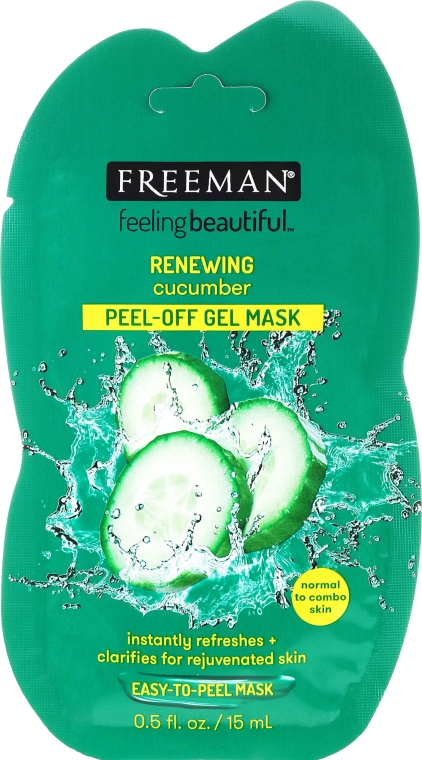 Oczyszczająca ogórkowa maska peel-off do twarzy - Freeman Feeling Beautiful Facial Peel-Off Mask Cucumber (miniprodukt) — Zdjęcie N1