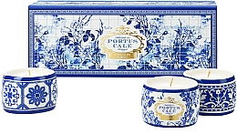 Kup Zestaw - Portus Cale Gold & Blue Fragranced Candle Set (candle/3x70g)