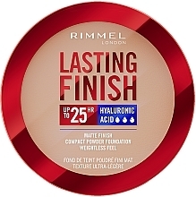 Matowy, kompaktowy puder do twarzy - Rimmel Lasting Finish Compact Powder Foundation — Zdjęcie N1