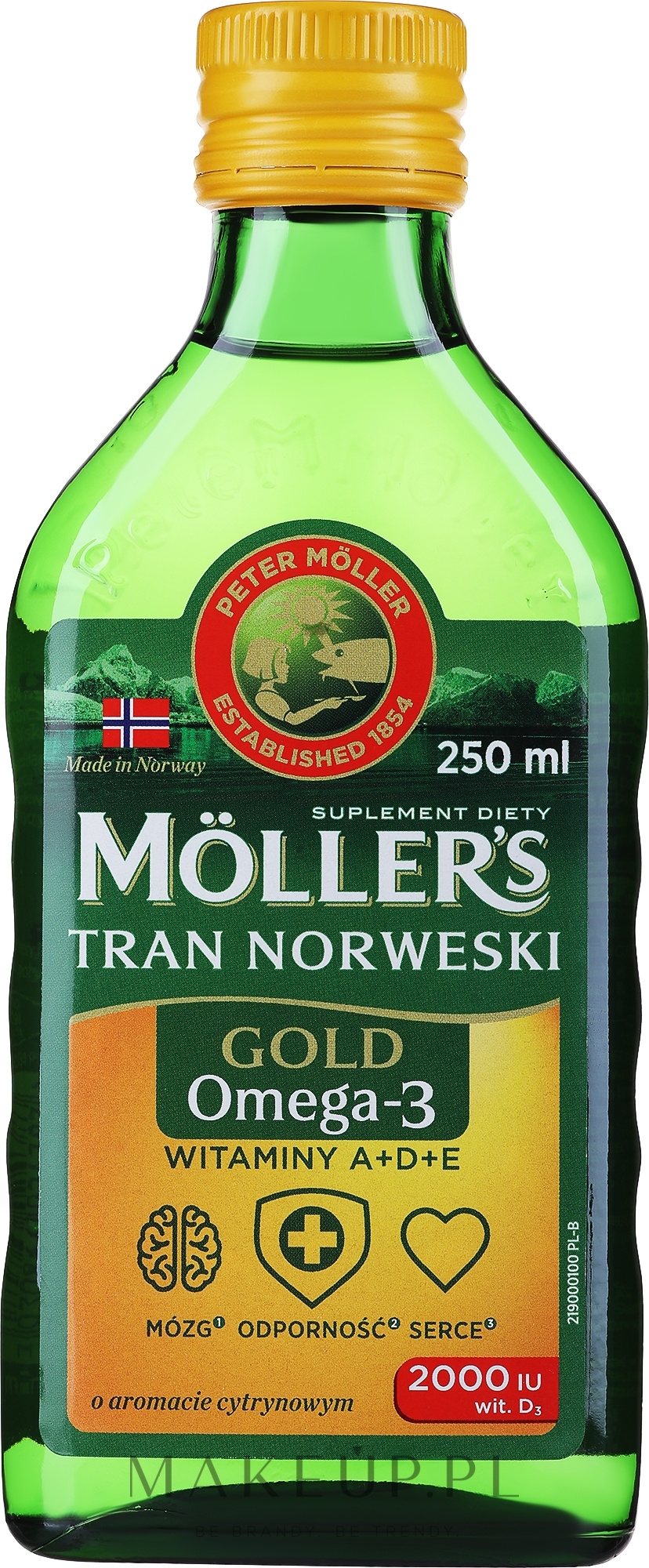 Tran norweski w płynie - Mollers — Zdjęcie 250 ml