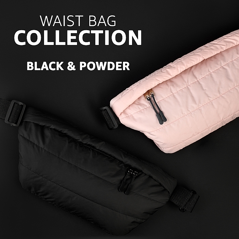 Nerka, pikowana pudrowo różowa Casual - MAKEUP Crossbody Bag Powder — Zdjęcie N3