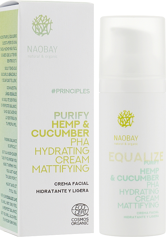 Nawilżająco-matujący krem do twarzy - Naobay Purify Hemp & Cucumber PHA Hydrating Cream Mattifying — Zdjęcie N2