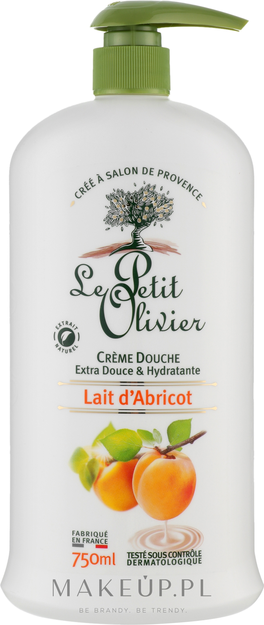 Krem pod prysznic Mleczko morelowe - Le Petit Olivier Extra Gentle Apricot Milk Shower Creams — Zdjęcie 750 ml