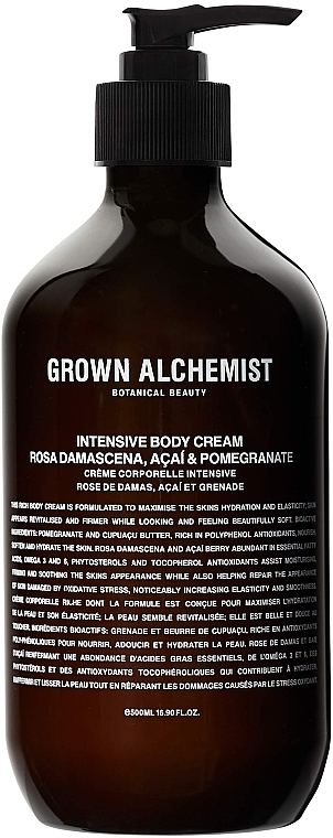 PRZECENA! Perfumowany krem do ciała - Grown Alchemist Intensive Body Cream Rosa Damascena Acai & Pomegranate * — Zdjęcie N1