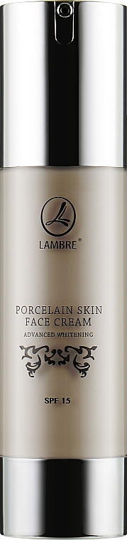 Krem do wybielania i rozjaśniania skóry twarzy - Lambre Porcelain Skin Face Cream SPF 15 — Zdjęcie N1