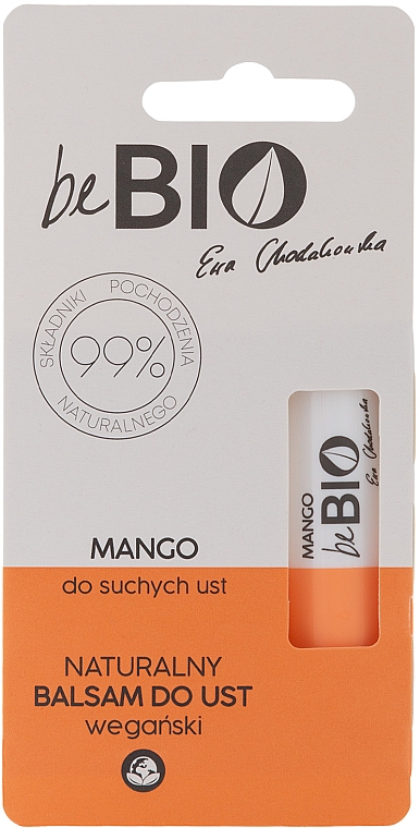 Naturalny balsam do suchych ust Mango - BeBio Natural Lip Balm With Mango — Zdjęcie N1
