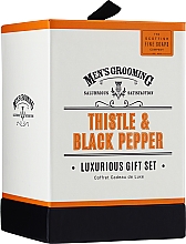 Scottish Fine Soaps Men’s Grooming Thistle & Black Pepper - Zestaw (sh/gel 75 ml + ash/balm 75 ml + f/gel 75 ml + soap 40 g) — Zdjęcie N1