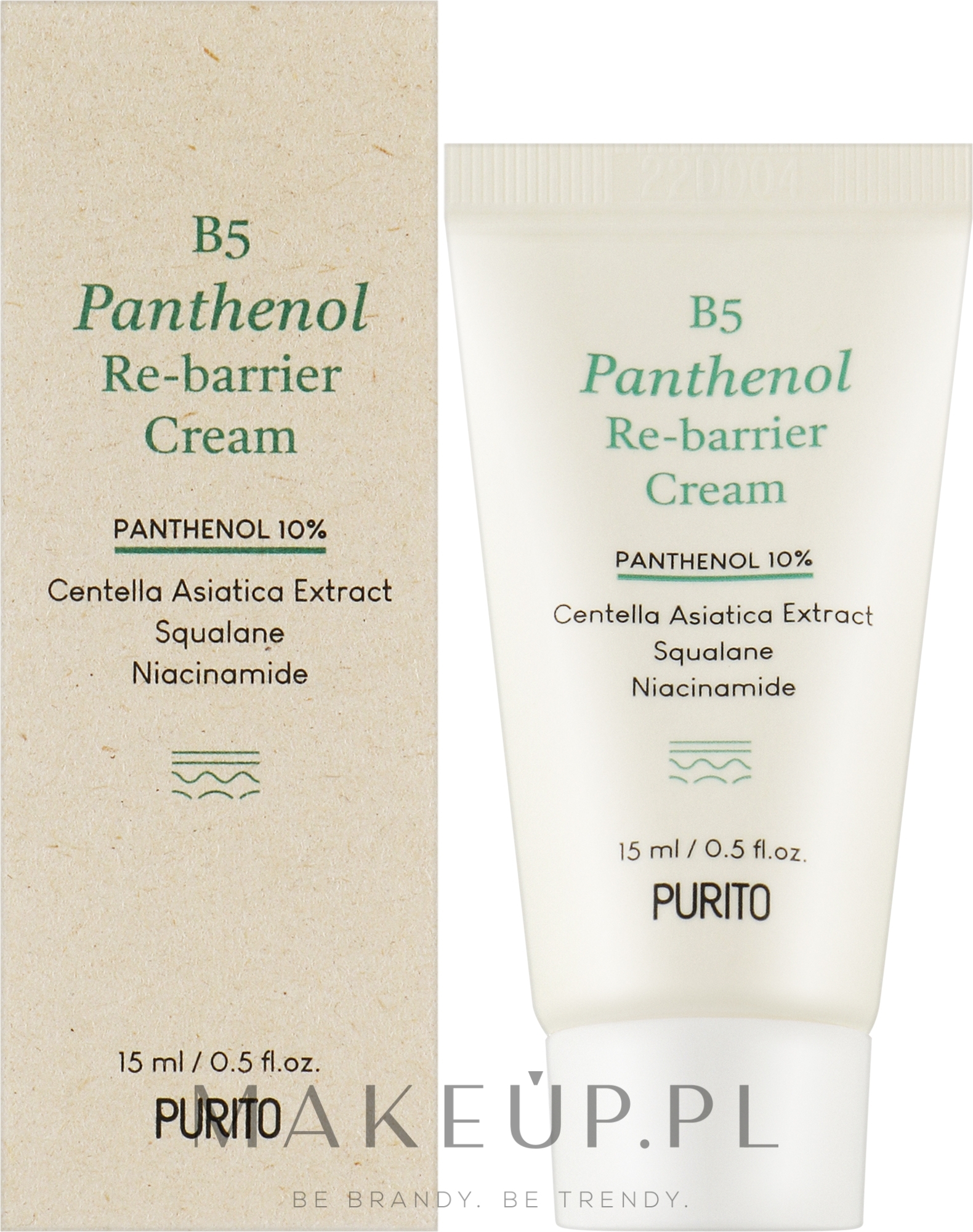 Krem do twarzy - Purito B5 Panthenol Re-barrier Cream Travel Size — Zdjęcie 15 ml