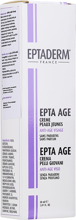 Odmładzający krem do młodej skóry z pierwszymi oznakami starzenia - Eptaderm Epta Age Anti Age Visage Young Skin Cream — Zdjęcie N2