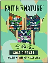 Kup Zestaw - Faith In Nature Orange, Aloe Vera & Lavender Soap Gift Set (3x100g)