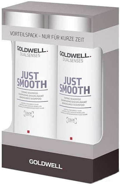 Zestaw do pielęgnacji włosów - Goldwell Dualsenses Just Smooth (shm/250ml + cond/250ml) — Zdjęcie N1