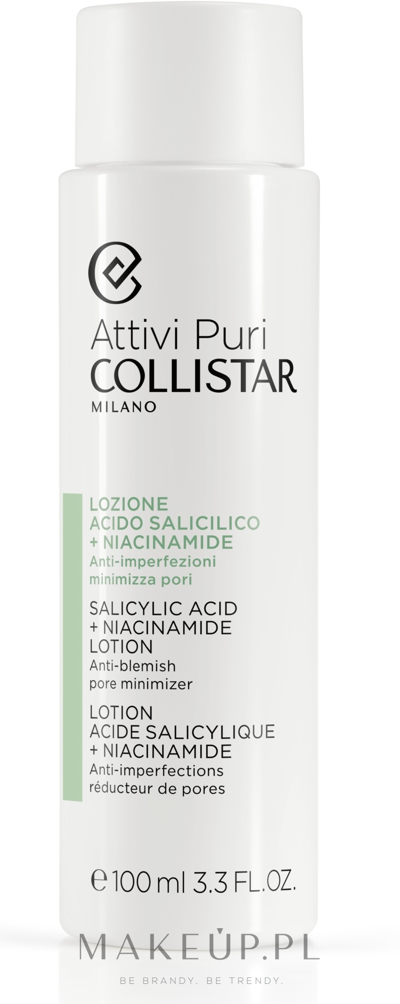 Balsam do twarzy z kwasem salicylowym i niacynamidem - Collistar Attivi Puri Salicylic Acid + Niacinamide Lotion — Zdjęcie 100 ml