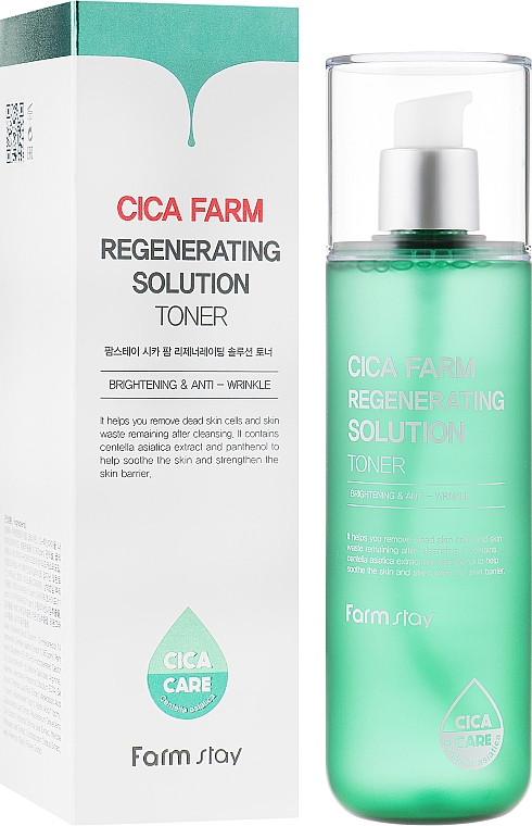 Tonik do twarzy z centellą - FarmStay Cica Farm Regenerating Solution Toner