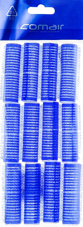 Zestaw wałków na rzep Velcro plus, 12 sztuk, 15 mm, niebieskie - Comair