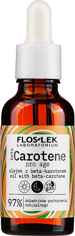 Olejek do twarzy z beta-karotenem - Floslek Beta Carotene Oil — Zdjęcie N1