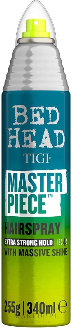 Lakier do włosów nadający połysk - Tigi Bed Head Masterpiece Hairspray Extra Strong Hold Level 4 — Zdjęcie 340 ml