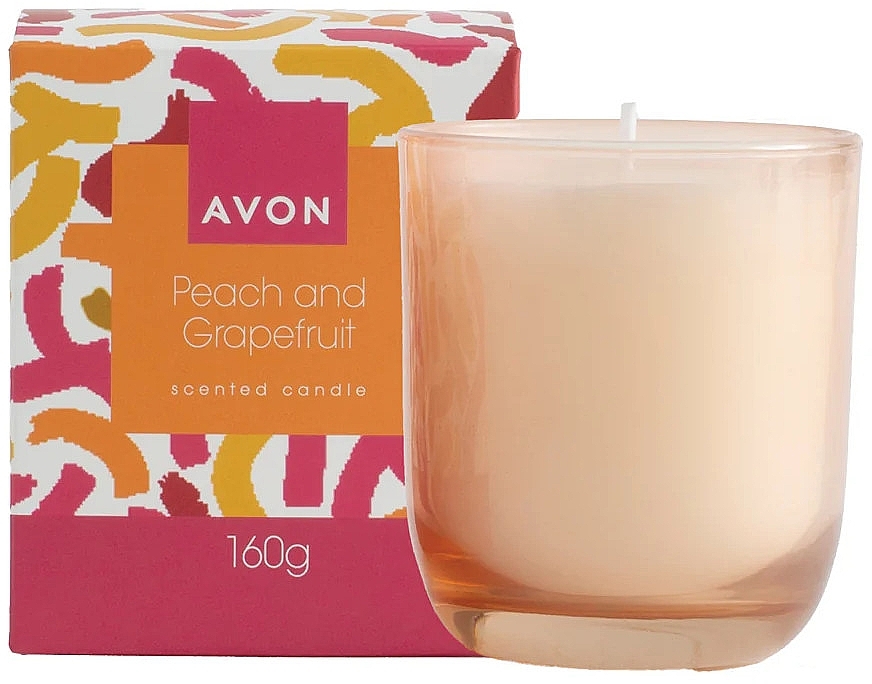 Świeca zapachowa Brzoskwinia i grejpfrut - Avon Peach & Grapefruit Scented Candle — Zdjęcie N1