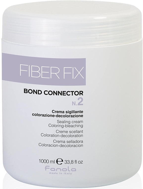 Krem zamykający pigment we włosach farbowanych i rozjaśnianych - Fanola Fiber Fix Bond Connector N2 — Zdjęcie N1
