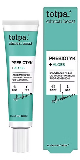 Kojący krem do twarzy przeciw podrażnieniom - Tolpa Clinical Boost Prebiotic+Aloe — Zdjęcie N1