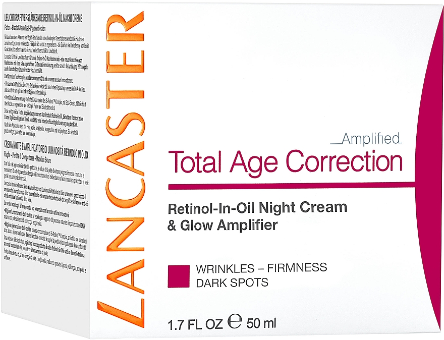 Przeciwstarzeniowy krem na noc - Lancaster Total Age Correction Amplified Retinol -In-Oil Night Cream  — Zdjęcie N4